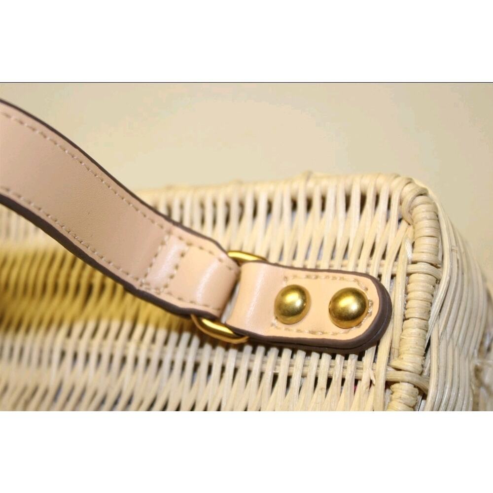 Banana Republic NEW Boxy Fisherman Rattan Womens Wicker Satchel Bag 480598 - Picture 11 of 16